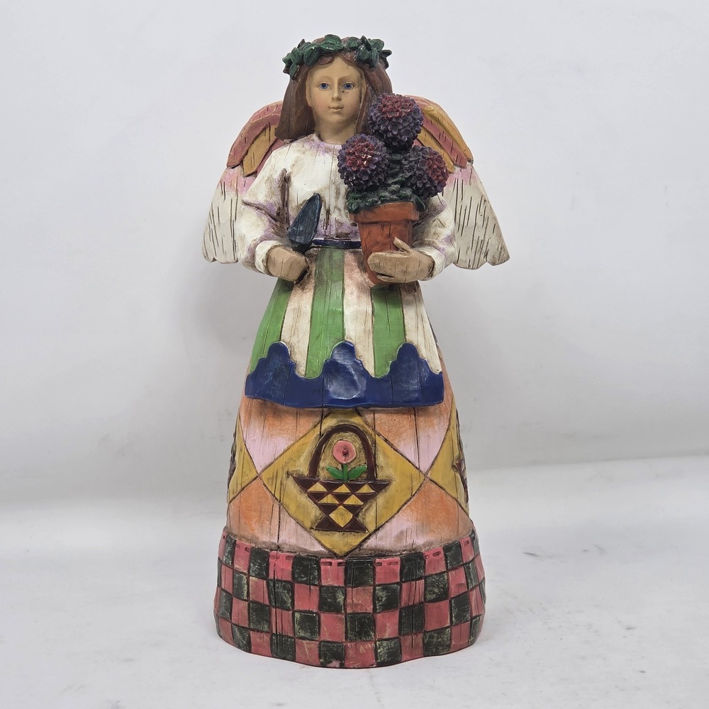 Jim Shore 2002 Heartwood Creek "Angel of Persistence" Gardening Figurine B108920